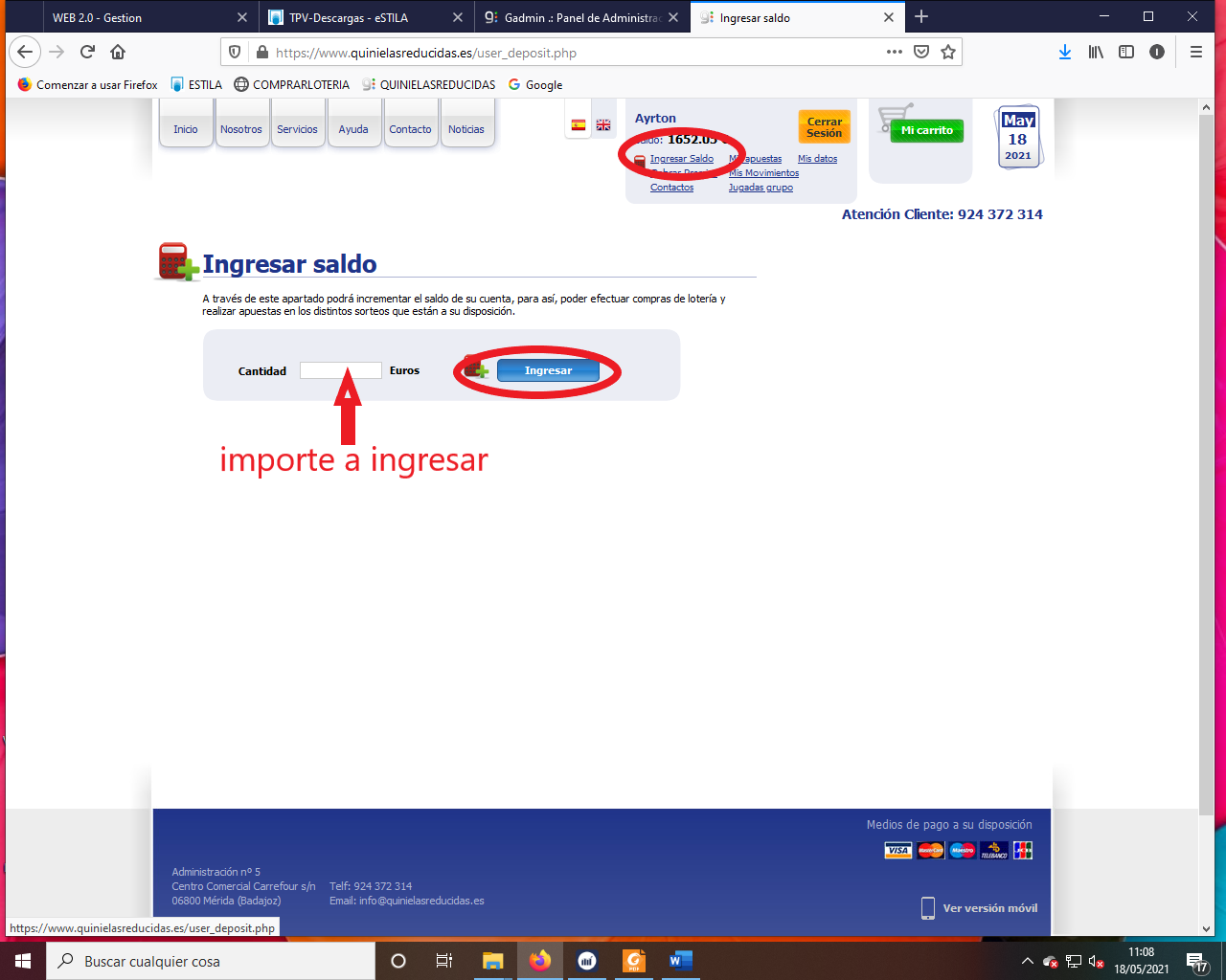 inicio pago bizum quinielasreducidas.es